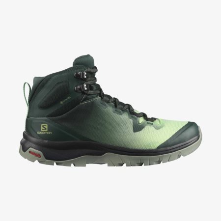 Salomon VAYA MID GORE-TEX Womens Hiking Boots Green UK OZTL